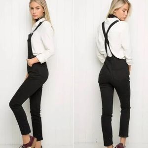 Brandy Melville m black denim overalls